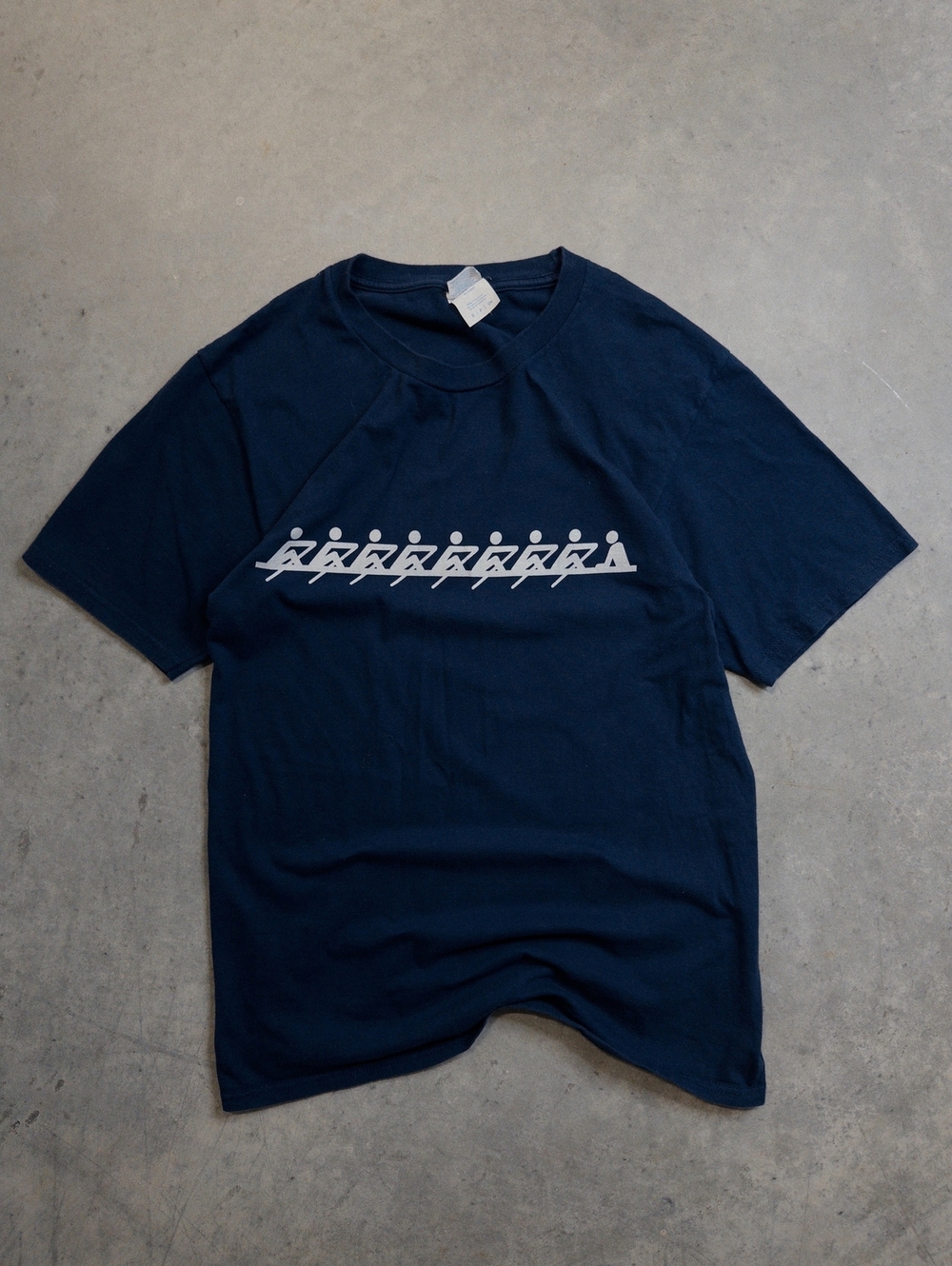 Navy Rowing Crew Graphic Tee Eight Rowers